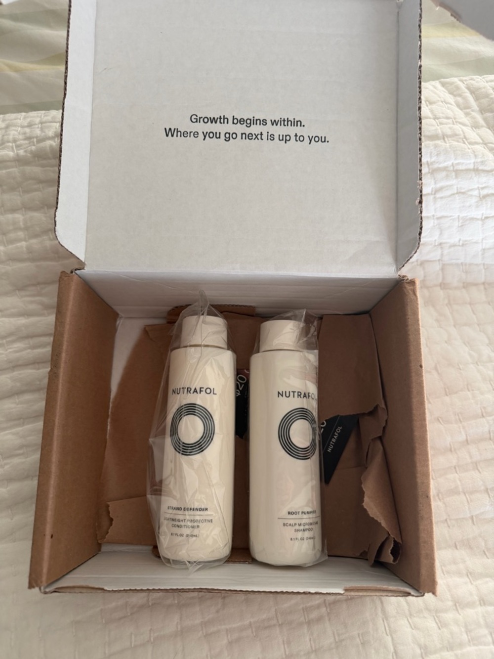 New Sealed in Box Nutrafol Scalp Shampoo & Conditioner Set - Cream